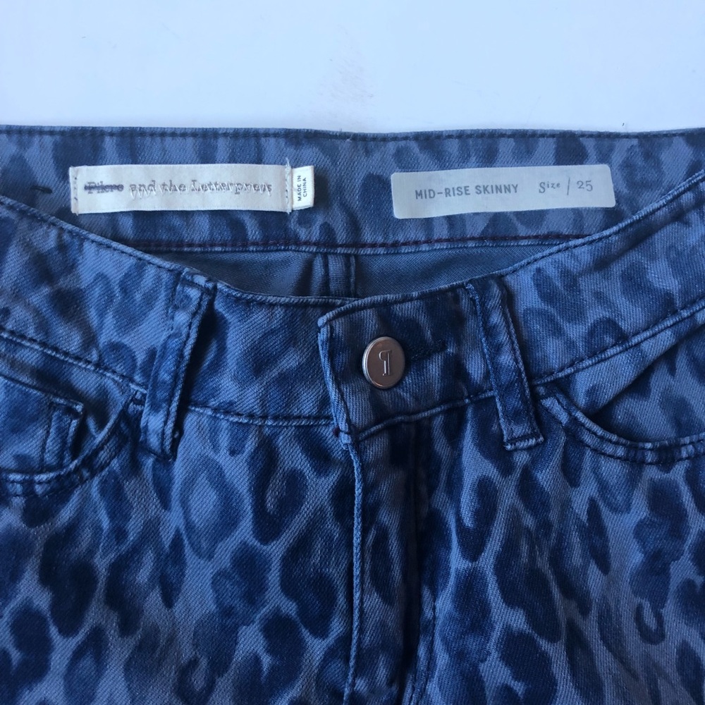 🛑SOLD Anthro PILCRO Leopard Mid-Rise SkinnyJeans - Picture 5 of 7